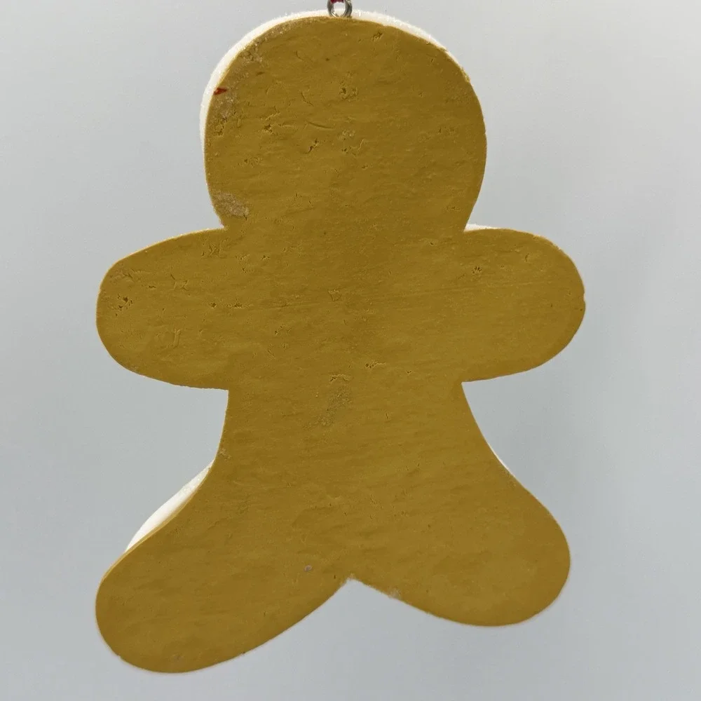 Gingerbread Man Ornaments Set of 3 - Resin Glass Bell Themed Christmas Tree‎